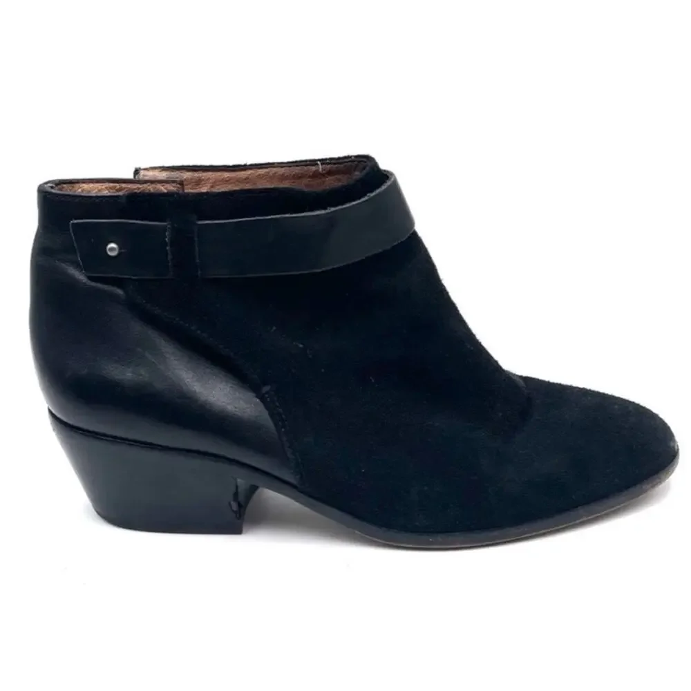 Madewell Charley ankle Boot Size 8.5 black leather/suede